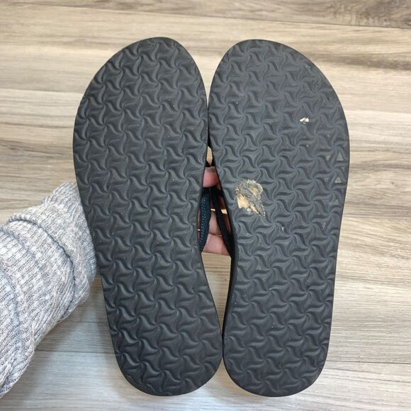 Teva Women's Flip Flops Olowahu Strappy Thongs Sandals S/N 6840 Black Size 7 - Picture 7 of 8